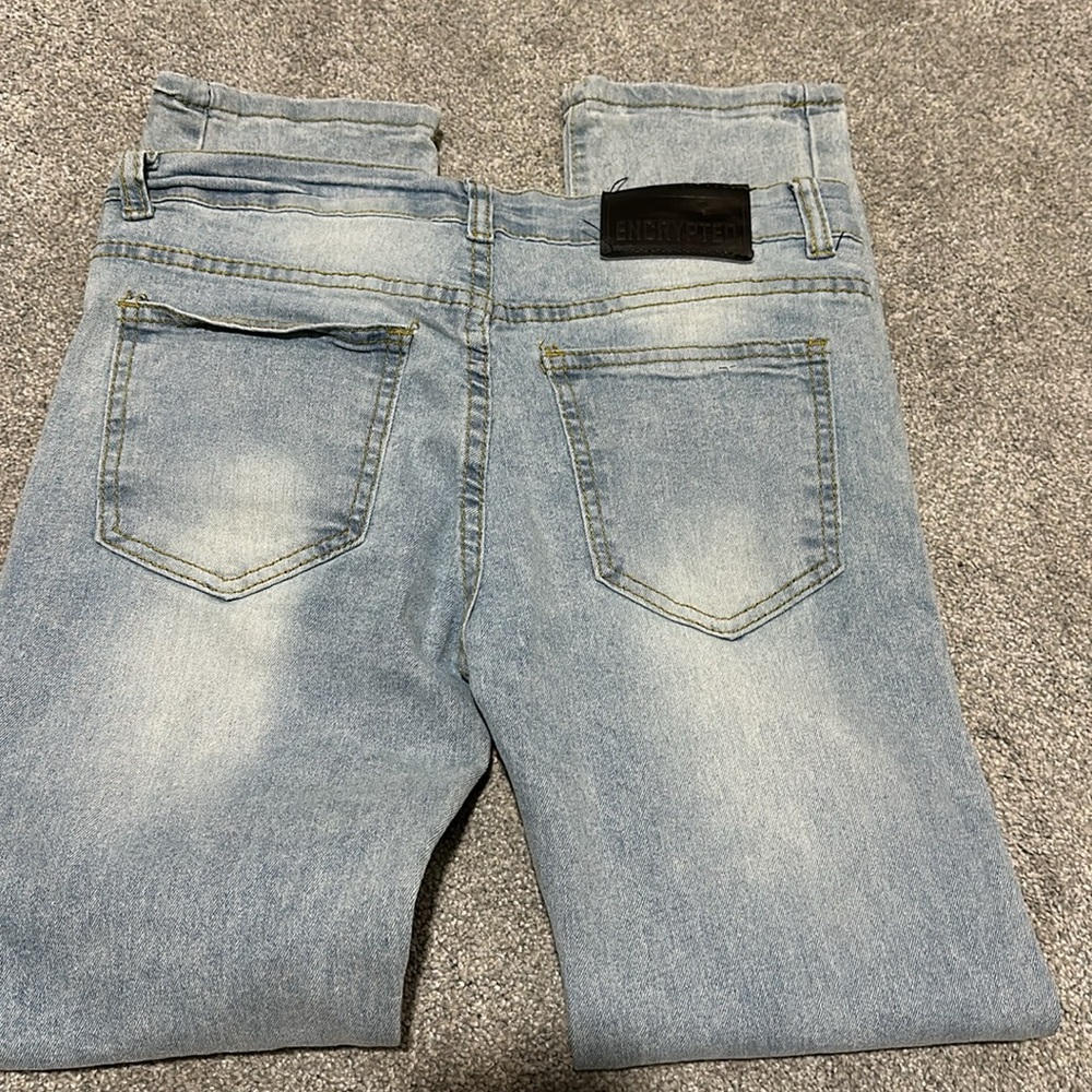 Encrypted Jeans size 14 manufacturer tears & patches * bundles and offers * - Picture 2 of 3